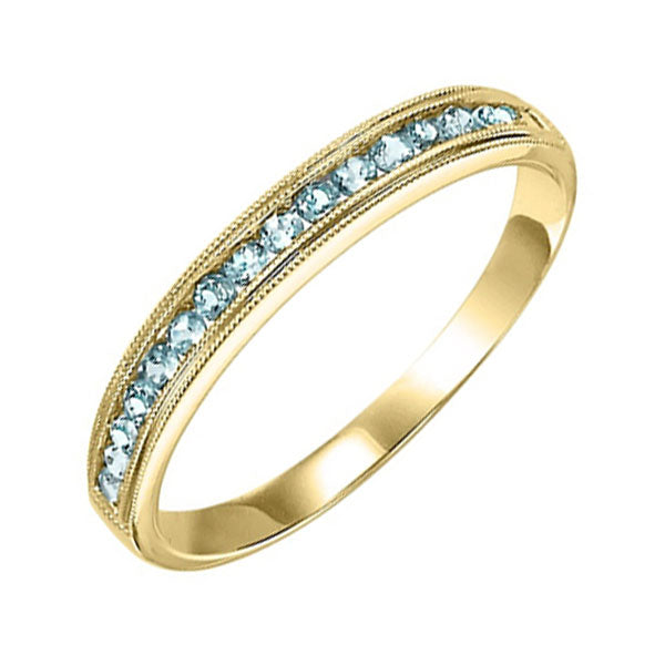 10Kt Yellow Gold Blue Topaz (1/3 Ctw) Ring
