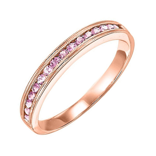 14Kt Rose Gold Pink Tourmaline (1/4 Ctw) Ring