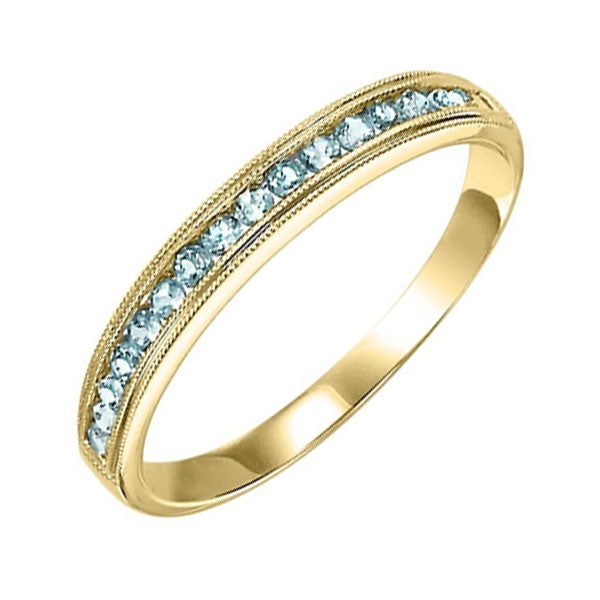 14Kt Yellow Gold Aquamarine (1/3 Ctw) Ring