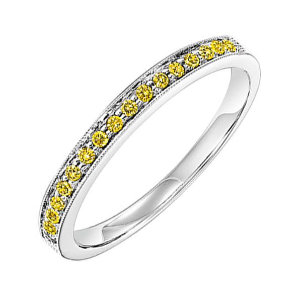 10Kt White Yellow Gold Diamond(1/8Ctw) Ring