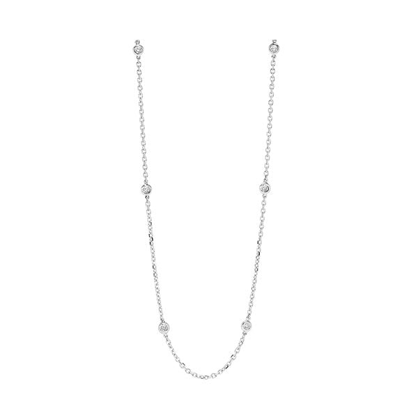 14Kt White Gold Diamond (1Ctw) Necklace