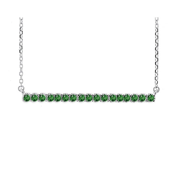 14Kt White Gold Emerald (1/5 Ctw) Pendant