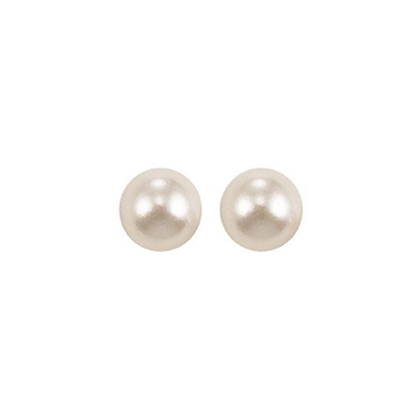 14Kt White Gold Pearl (1 Ctw) Earring
