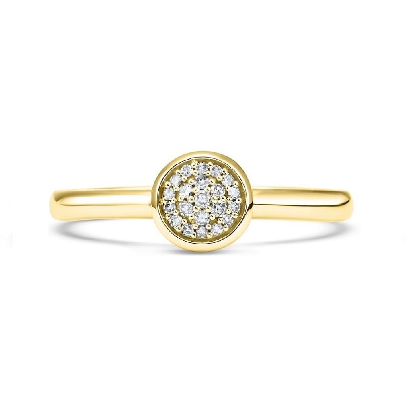 10K Yellow Gold Diamond Mixable Ring 1/10 ct