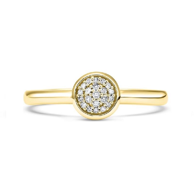 10K Yellow Gold Diamond Mixable Ring 1/10 ct