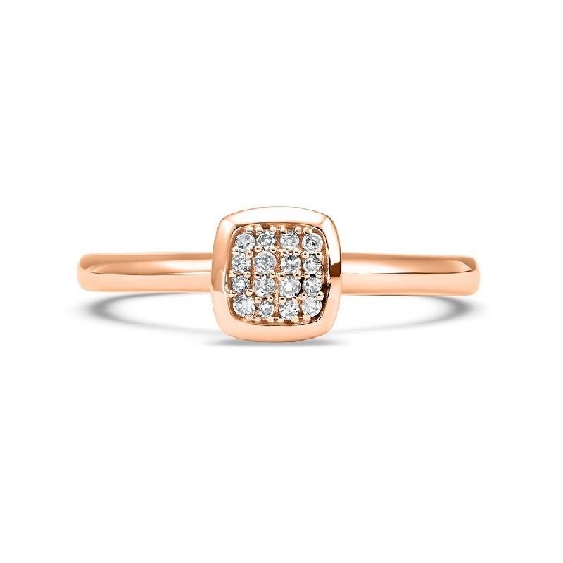 10K Rose Gold Diamond Mixable Ring 1/12 ct