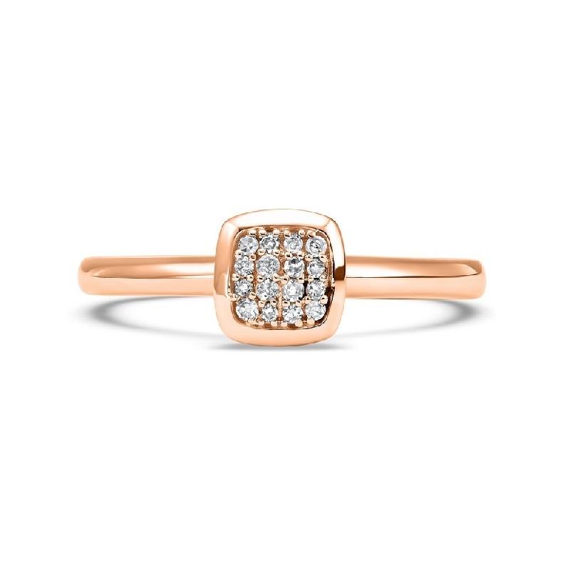 14K Rose Gold Diamond Mixable Ring 1/12 ct