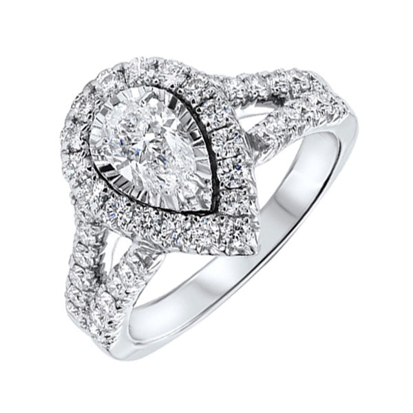 14Kt White Gold Diamond(1 1/2Ctw) Ring