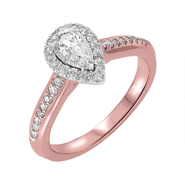 14Kt White Rose Gold Diamond(5/8Ctw) Ring