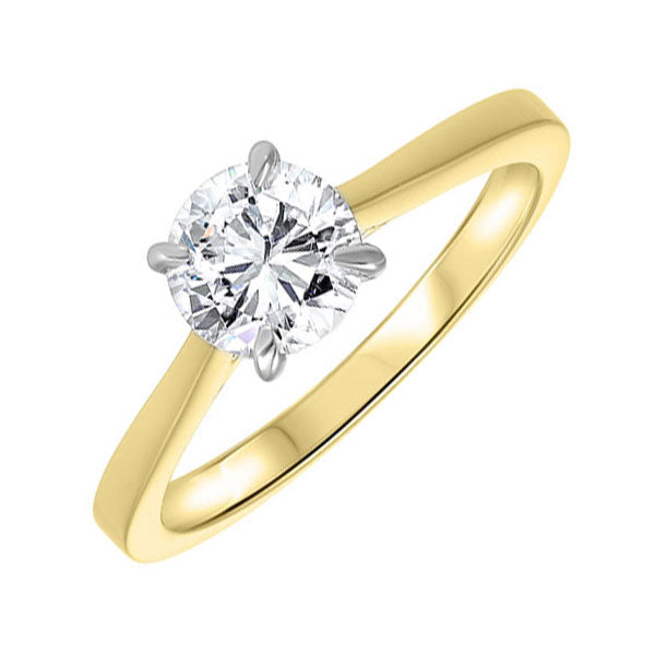 14Kt White Yellow Gold Diamond (1Ctw) Ring