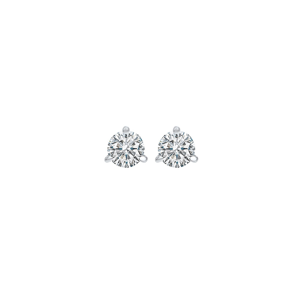 18Kt White Gold Diamond (1/20 Ctw) Earring
