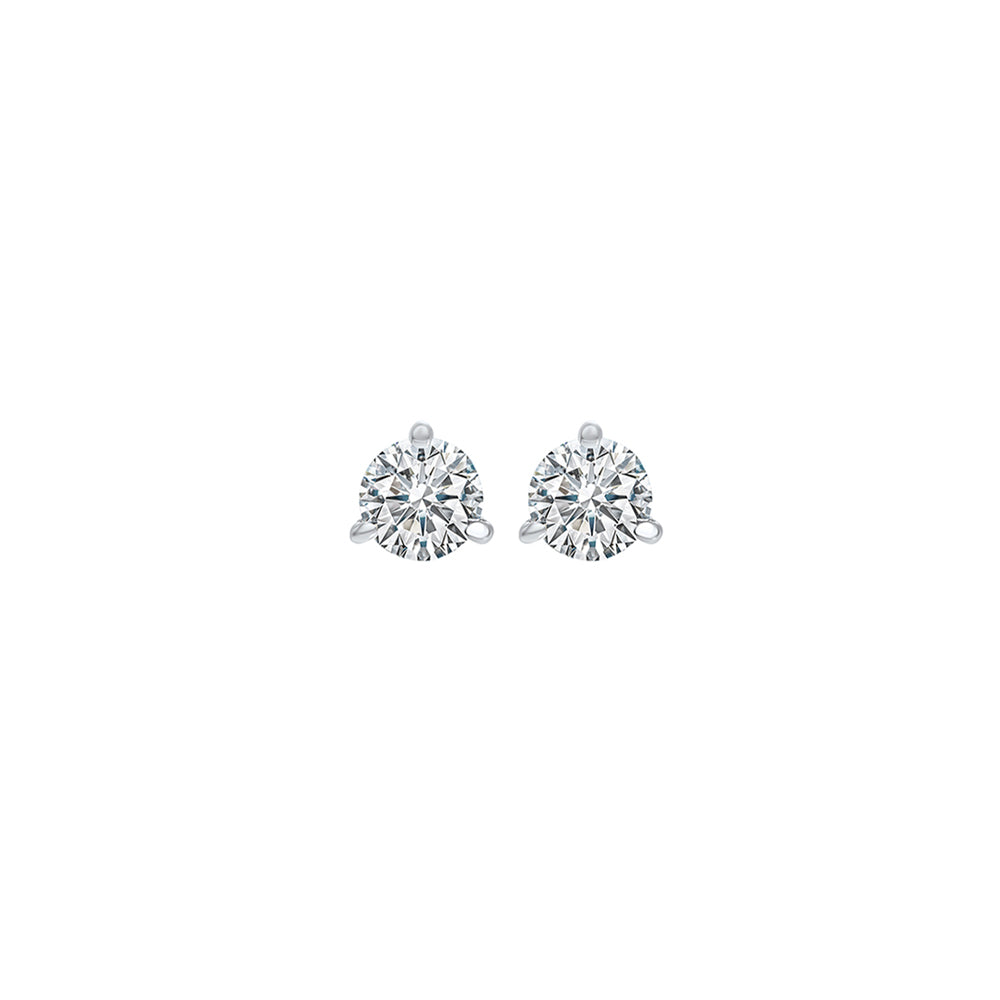 18Kt White Gold Diamond (1/20 Ctw) Earring