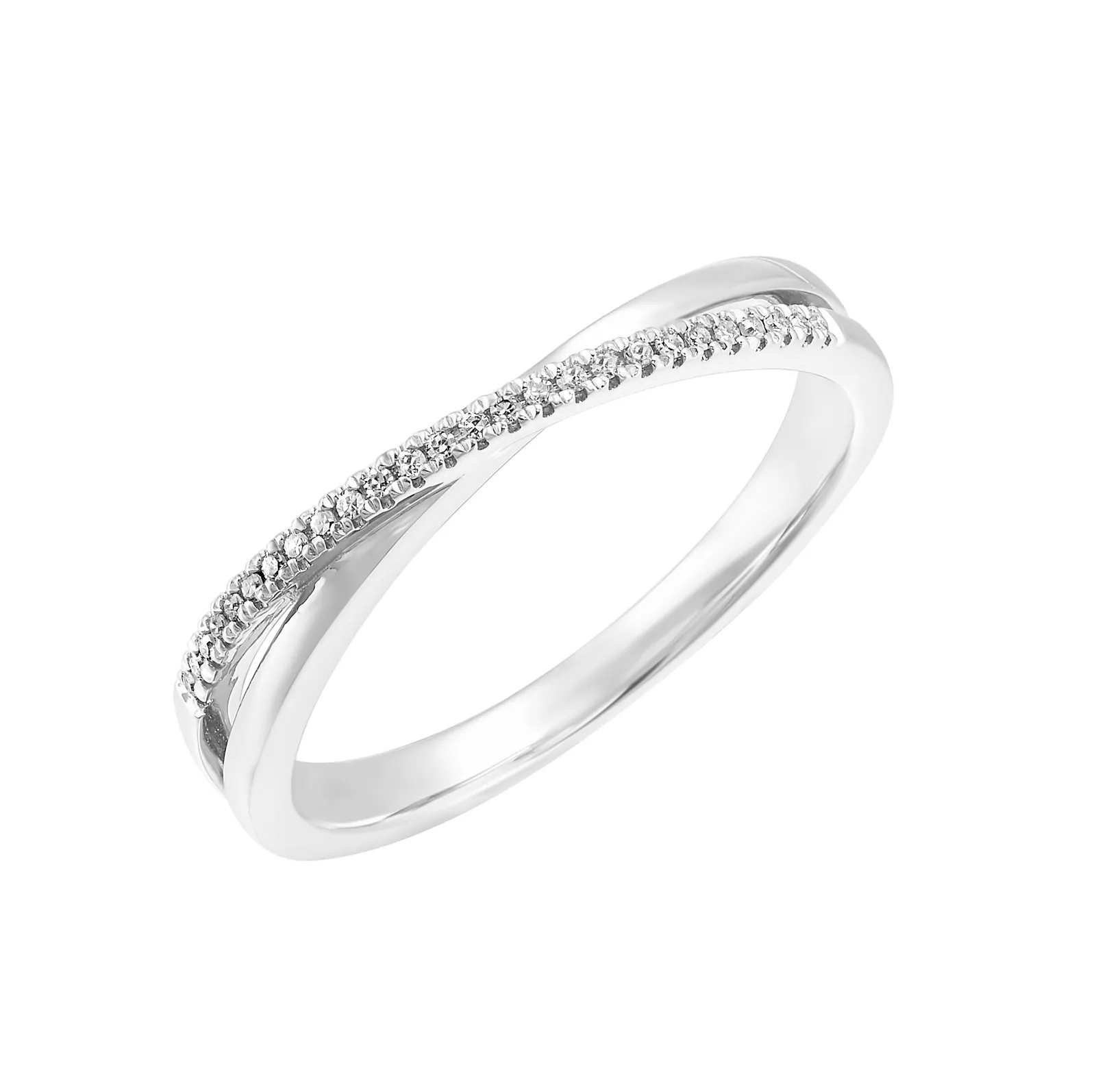 14Kt White Gold Diamond 1/20Ctw Ring view 2
