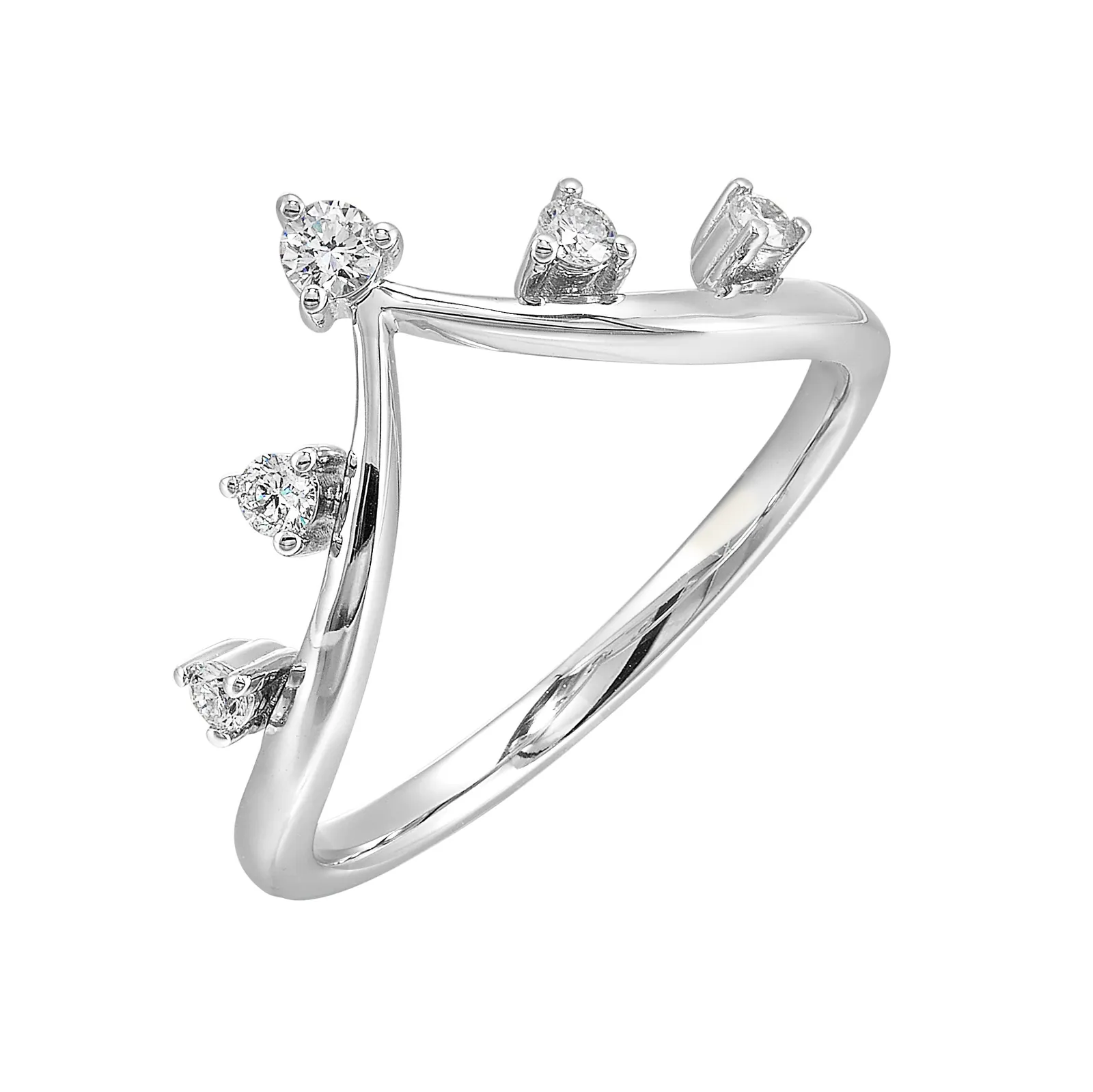 14Kt White Gold Diamond 1/7Ctw Ring view 2
