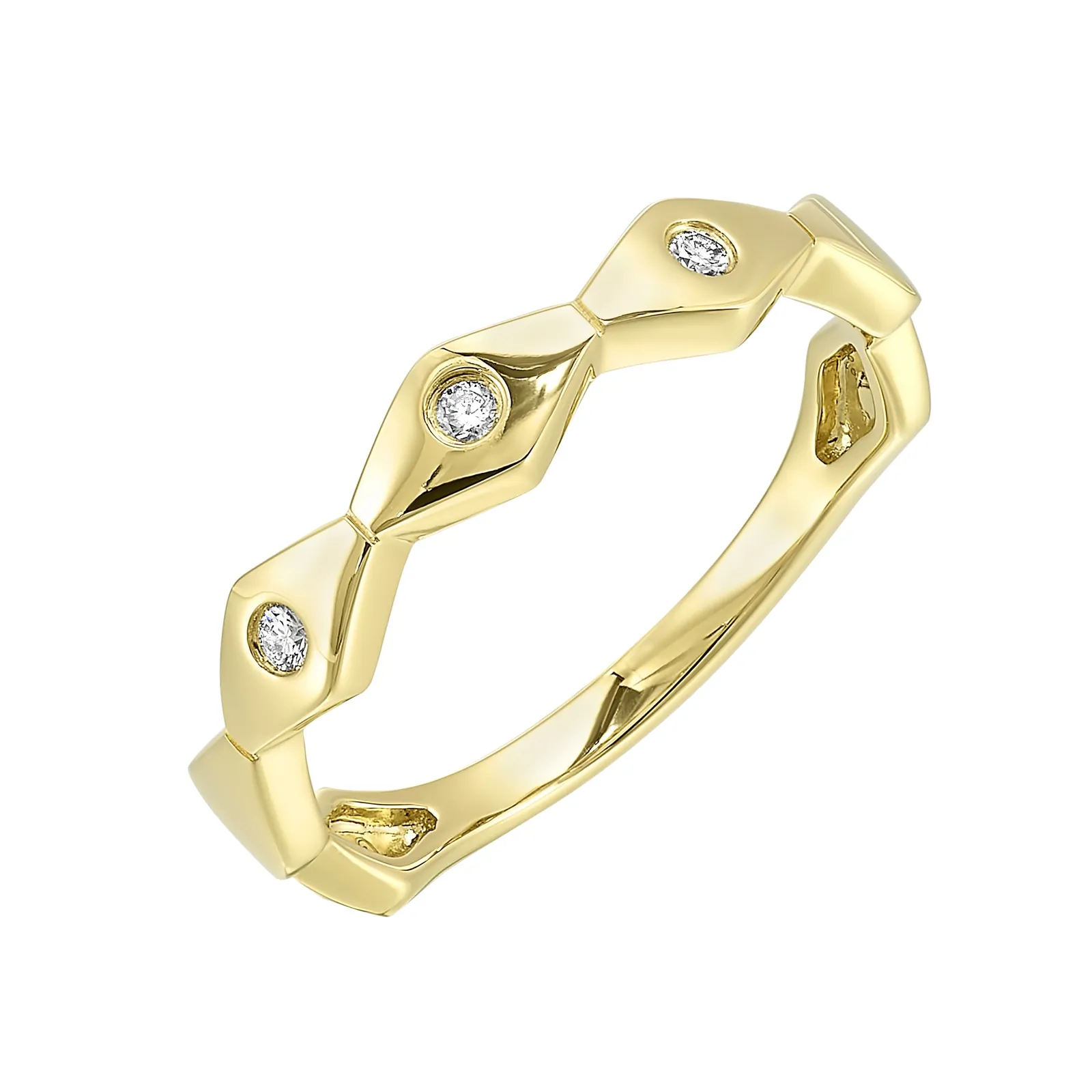 14Kt Yellow Gold Diamond 1/20Ctw Ring view 2