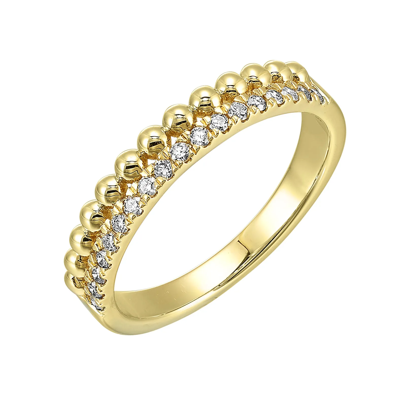 14Kt Yellow Gold Diamond 1/5Ctw Ring view 2