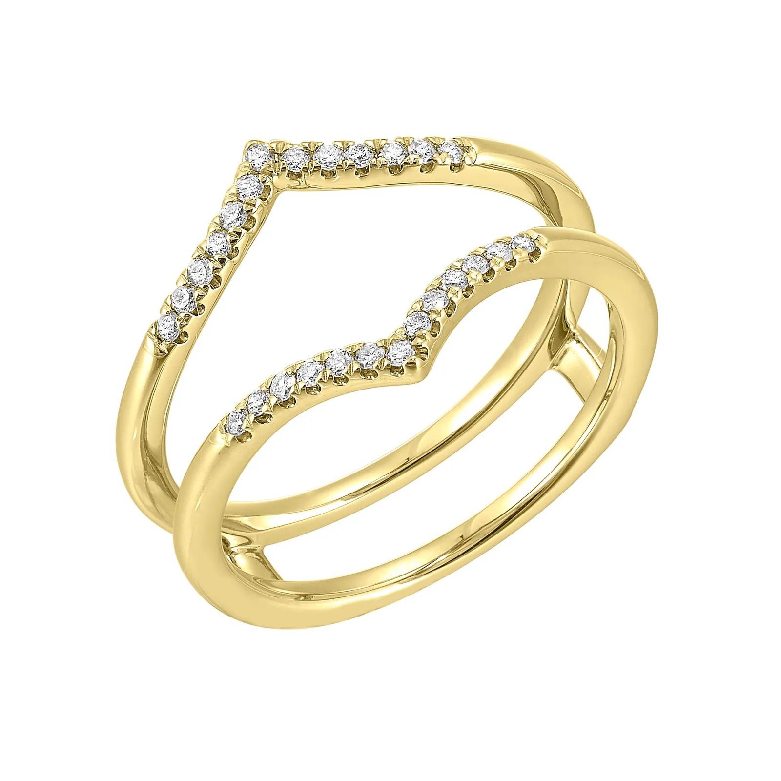 14Kt Yellow Gold Diamond 1/7Ctw Ring view 2