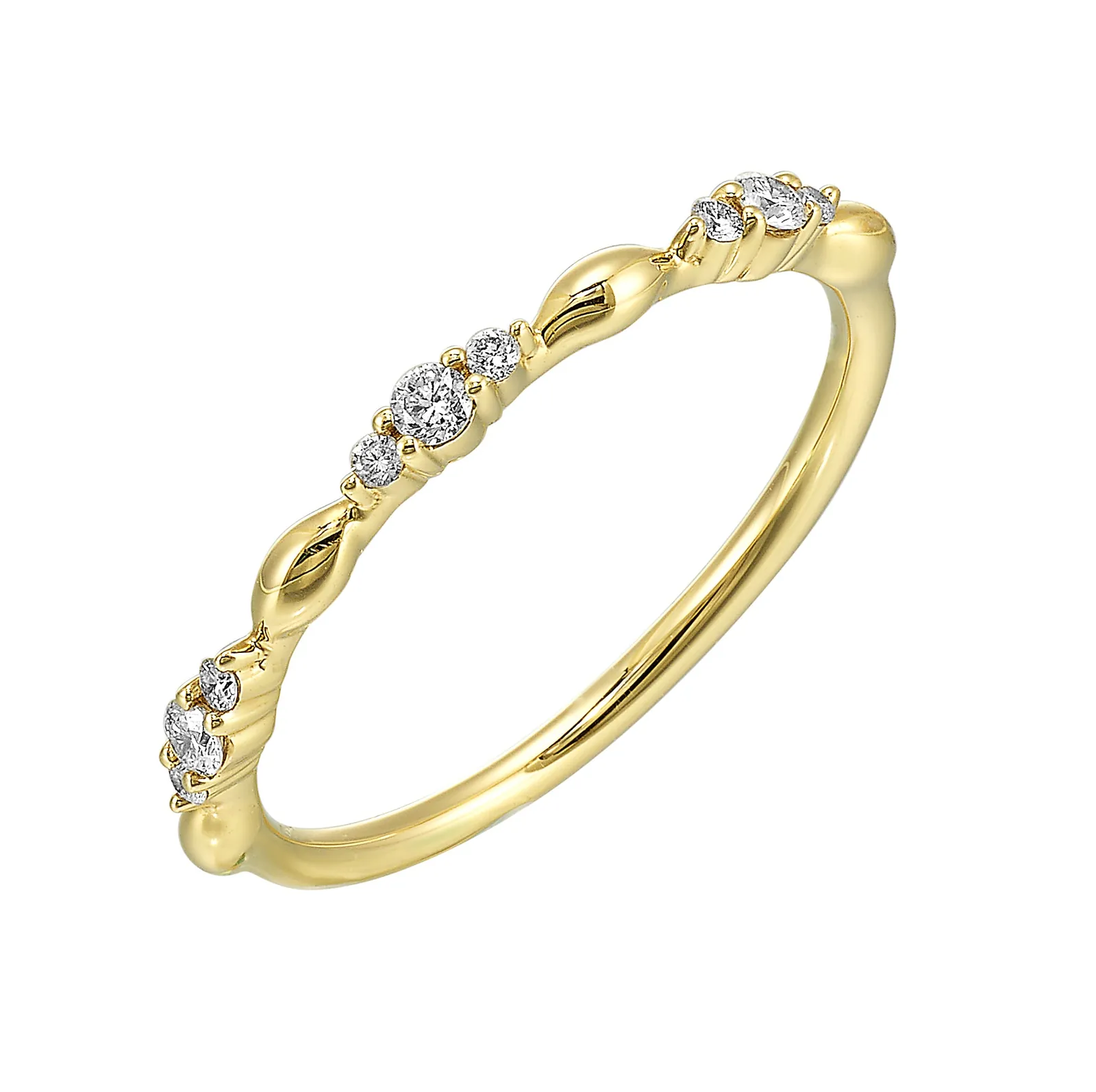 14Kt Yellow Gold Diamond 1/8Ctw Ring view 2