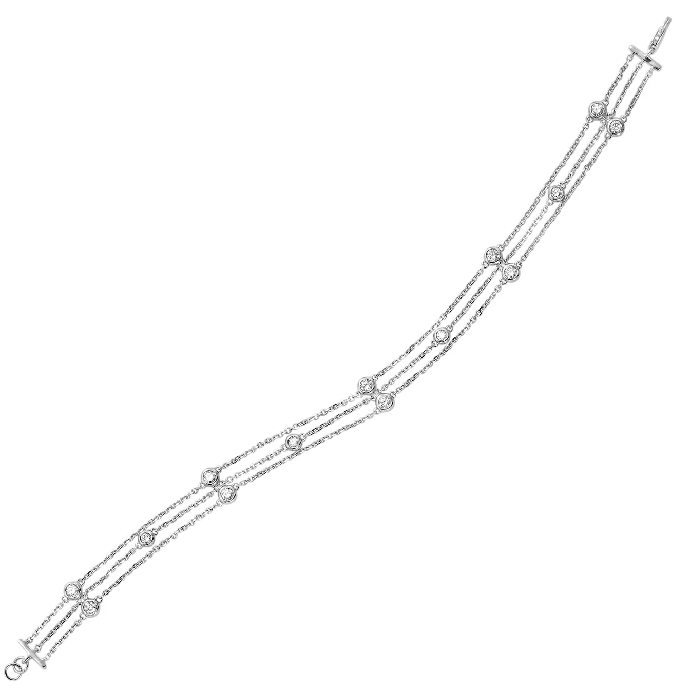 14Kt White Gold Diamond 3/4Ctw Bracelet