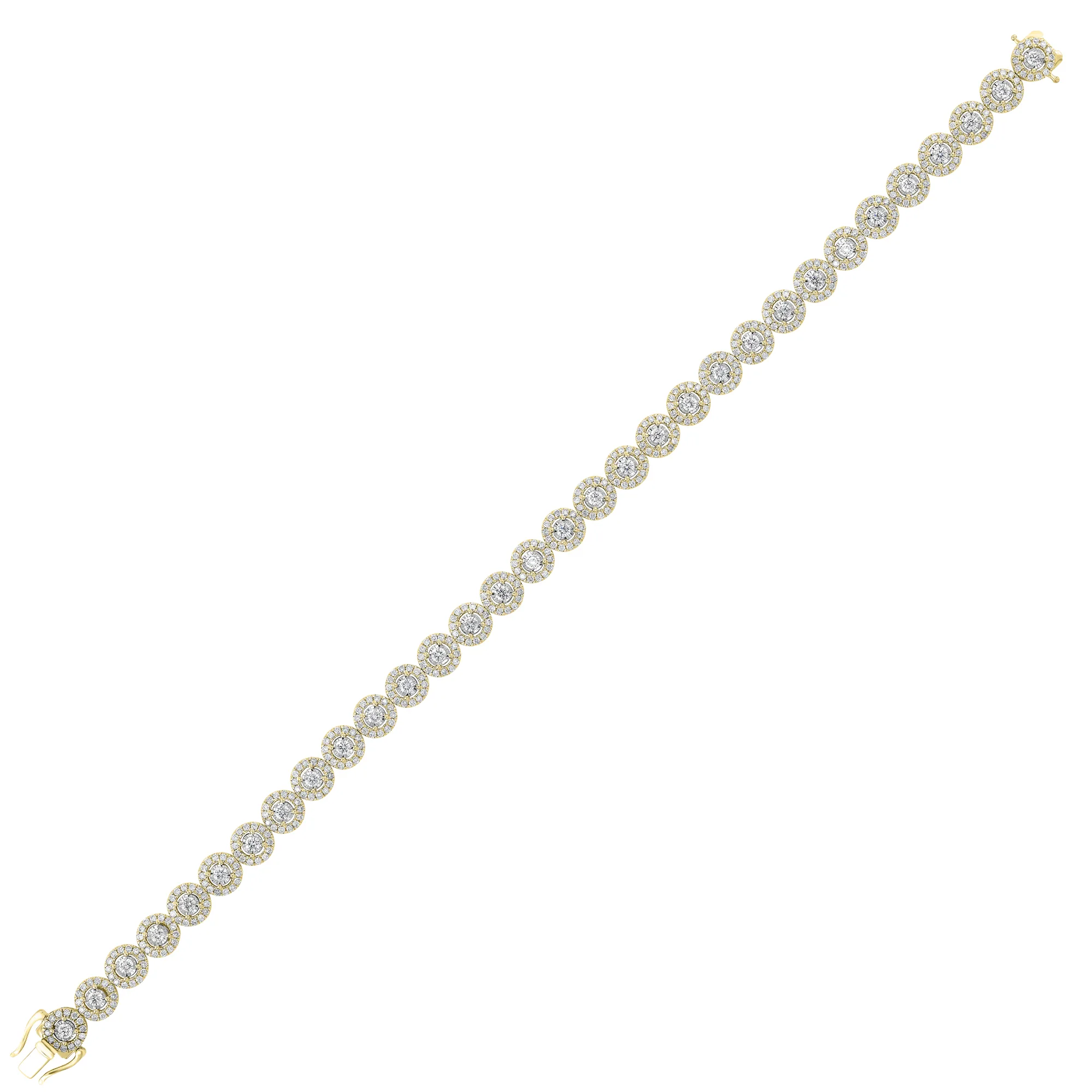 14Kt Yellow Gold Diamond 3Ctw Bracelet