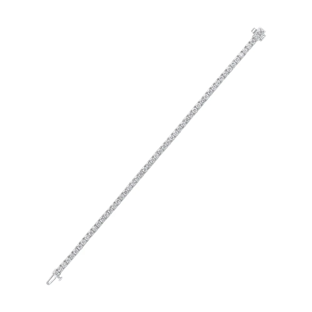 14Kt White Gold Diamond 3Ctw Bracelet