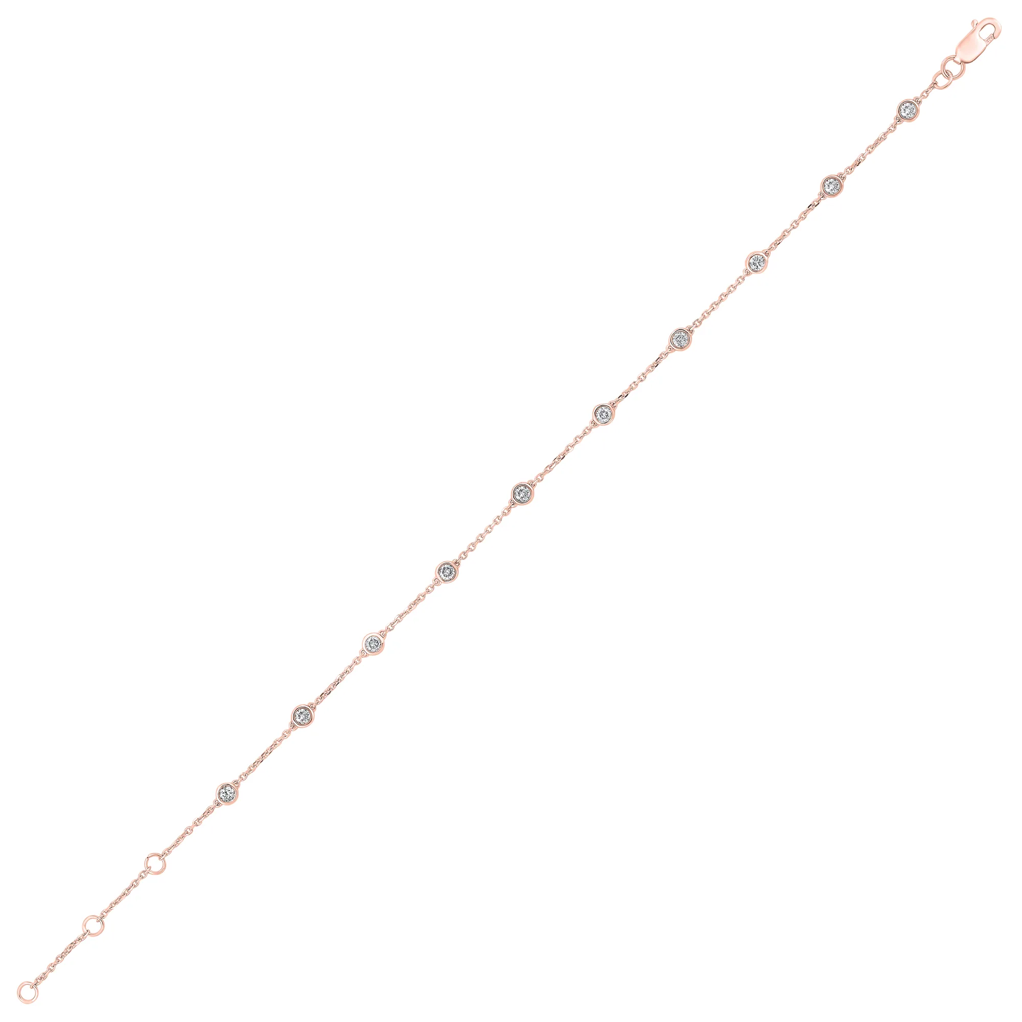 14Kt Rose Gold Diamond 1/2Ctw Bracelet
