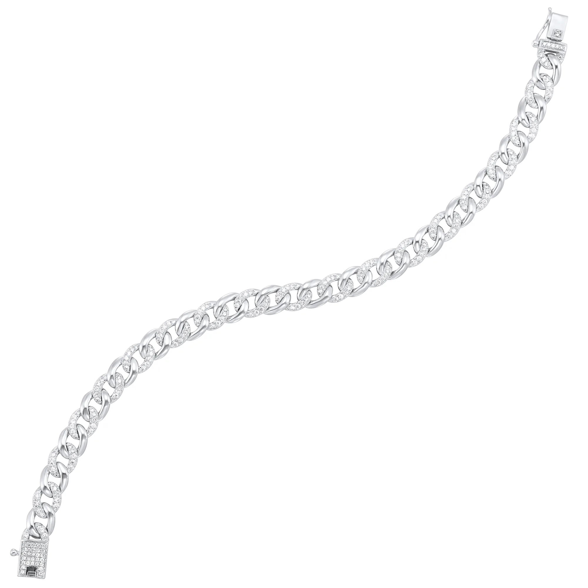 Diamond tennis bracelet in 14KW, 1 1/2CTW-pure, fluid brilliance made to sell view 2
