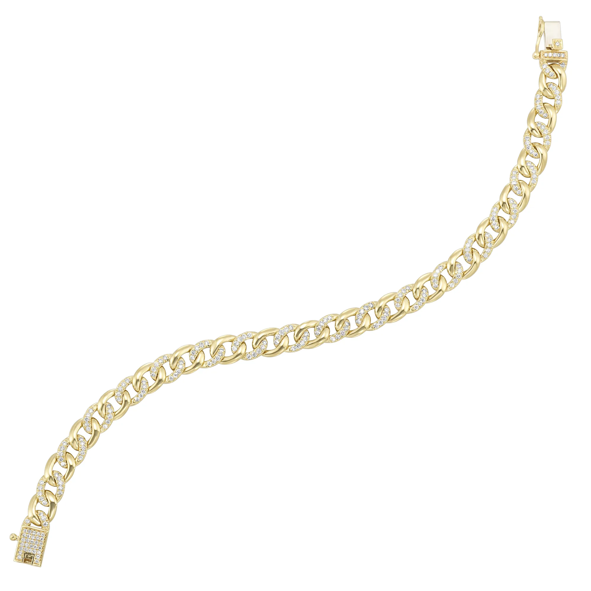 14Kt Yellow Gold Diamond 1 1/2Ctw Bracelet view 2