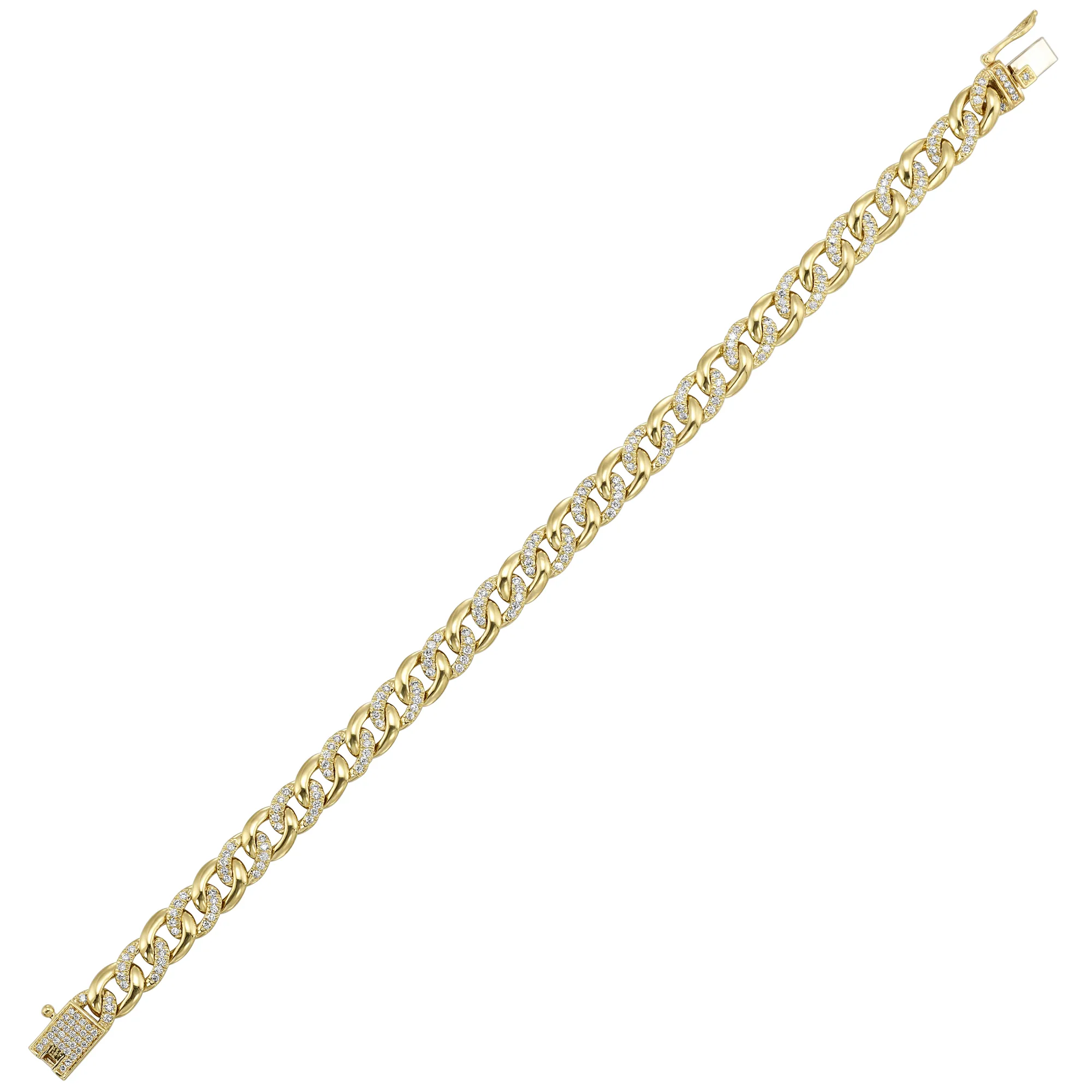 14Kt Yellow Gold Diamond 1 1/2Ctw Bracelet