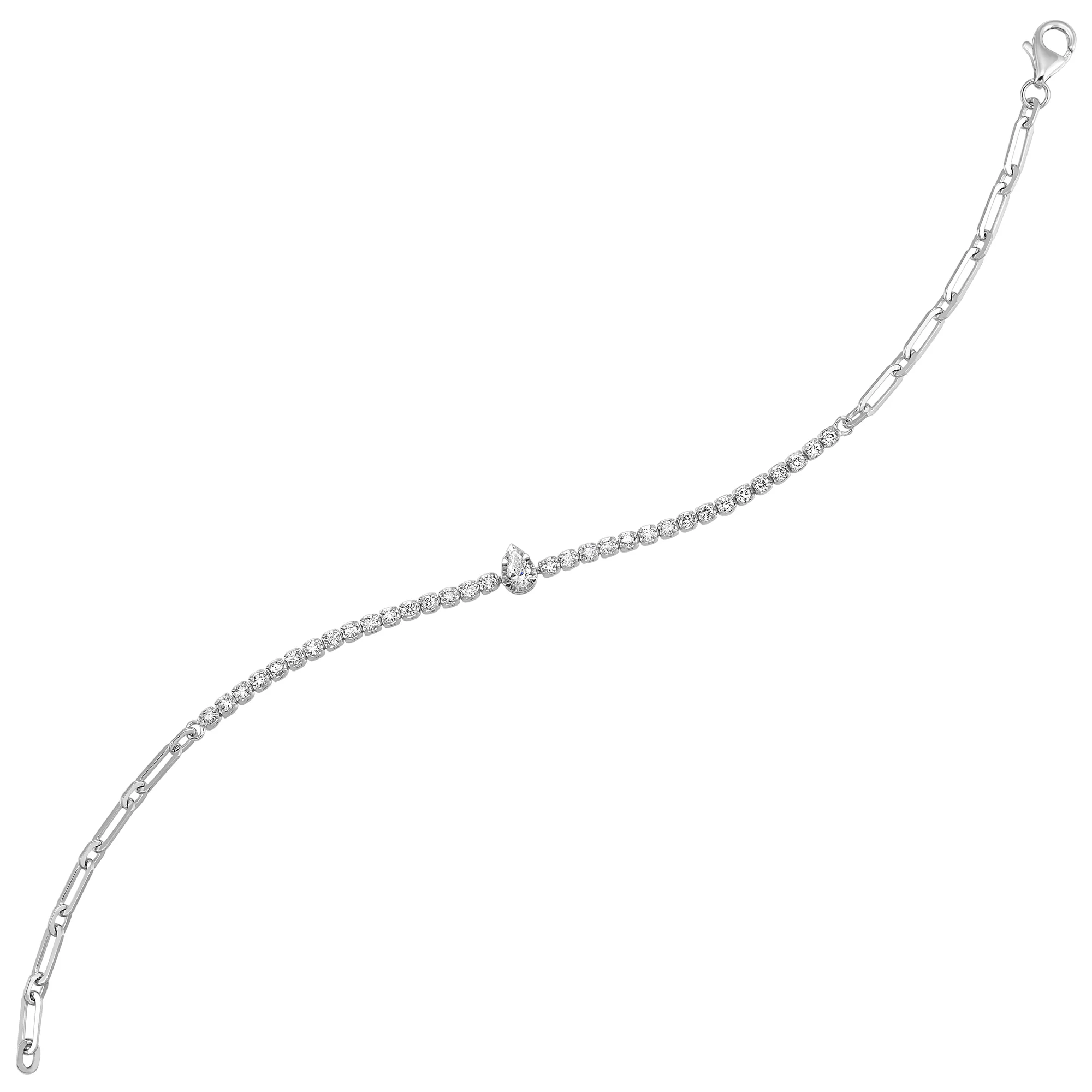 14Kt White Gold Diamond 5/6Ctw Bracelet view 2