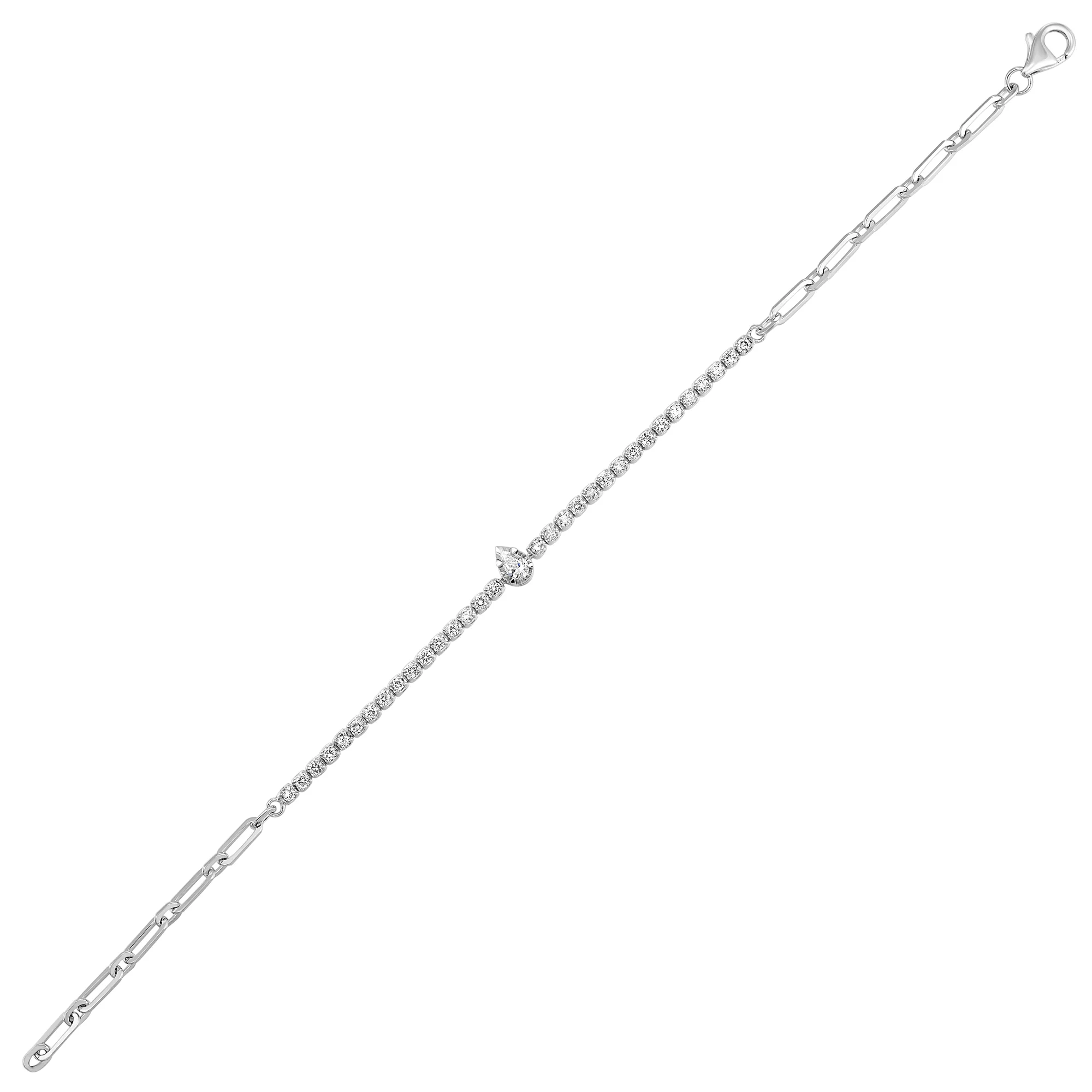 14Kt White Gold Diamond 5/6Ctw Bracelet