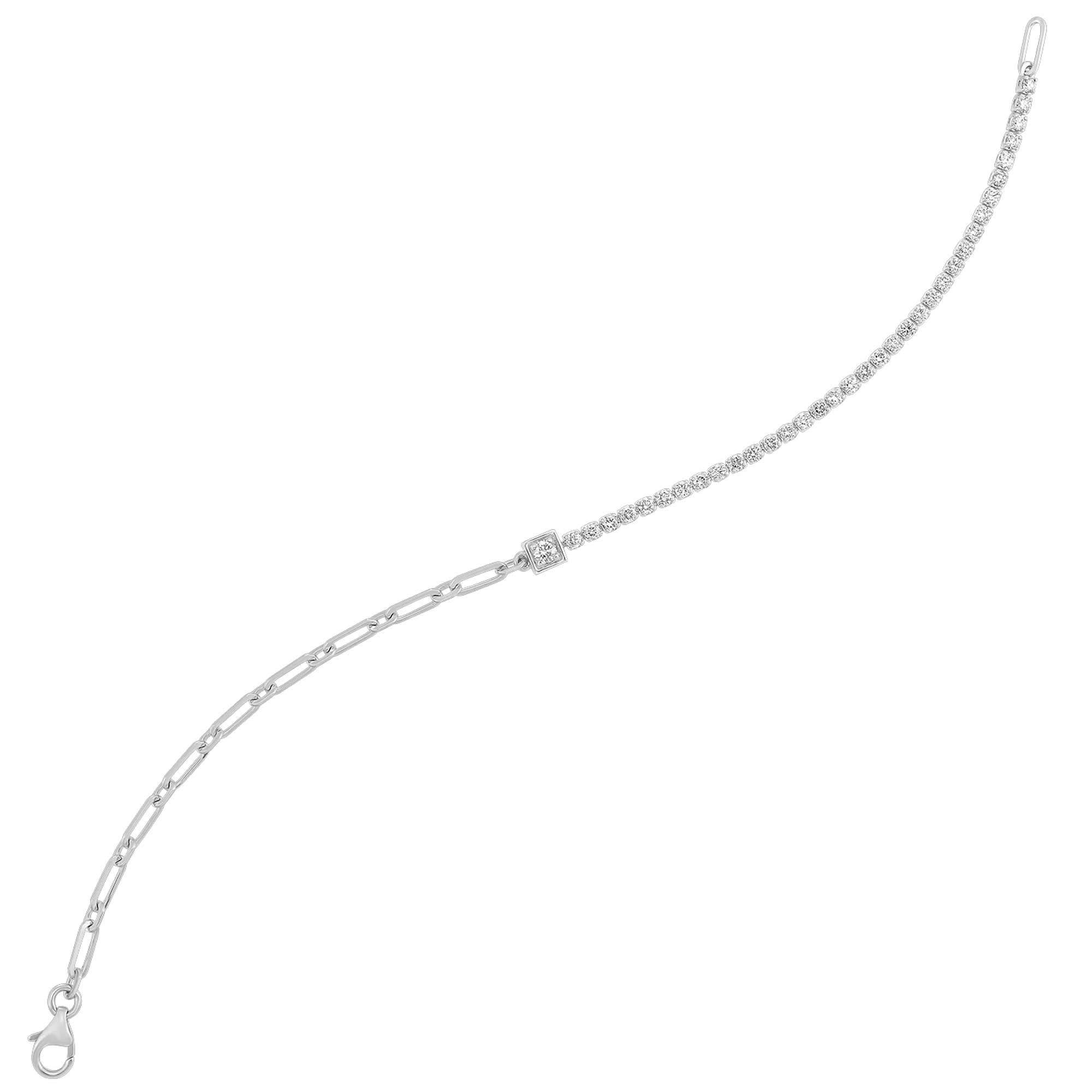 14Kt White Gold Diamond 1Ctw Bracelet view 2
