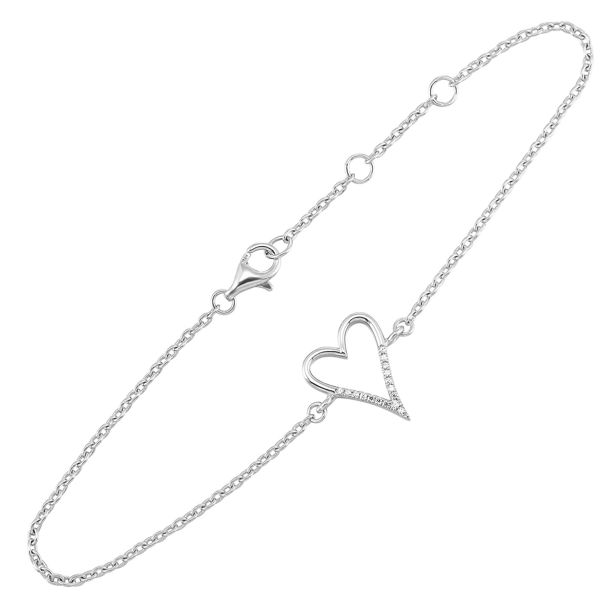 Silver Diamond 1/20Ctw Bracelet view 2