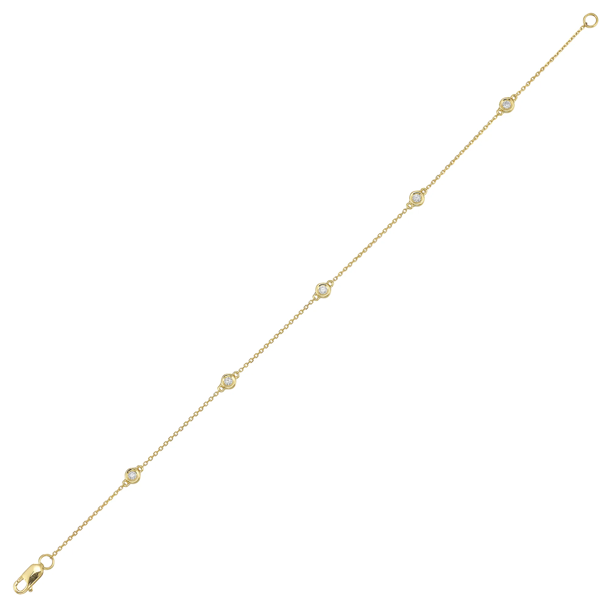 14Kt Yellow Gold Diamond 1/8Ctw Bracelet