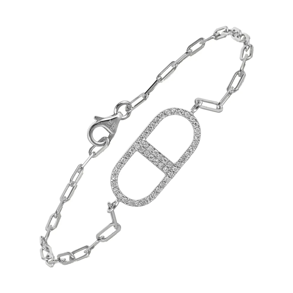 14Kt White Gold Diamond 1/7Ctw Bracelet