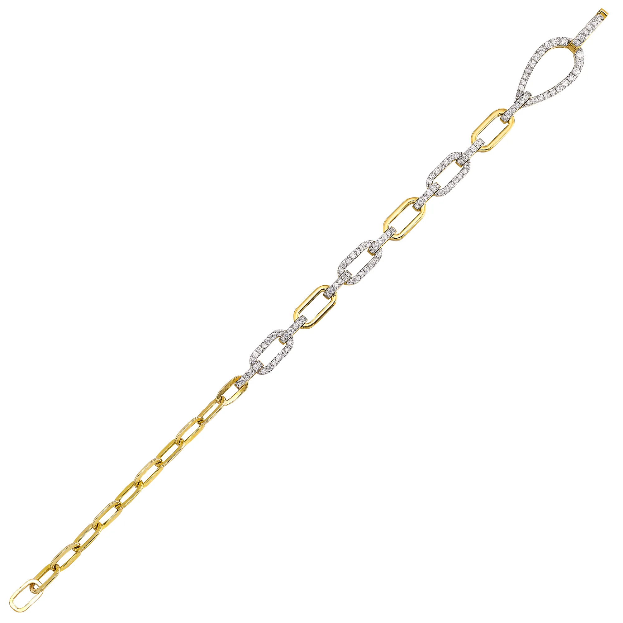 14Kt Yellow Gold Diamond 3/4Ctw Bracelet