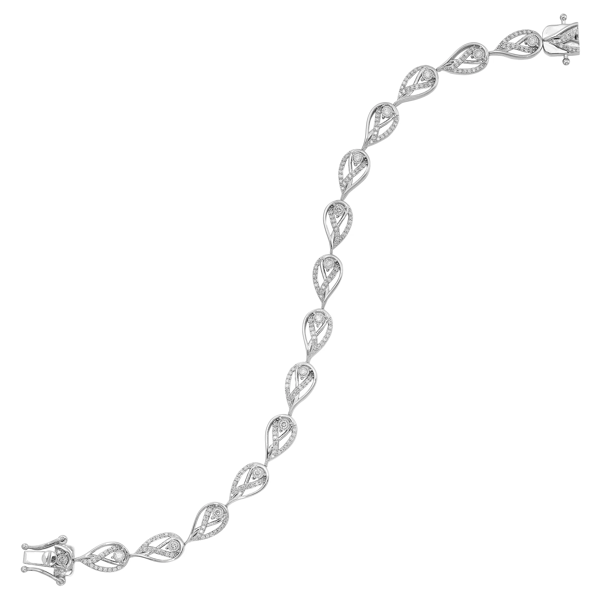 Silver Diamond 1/2Ctw Bracelet view 2