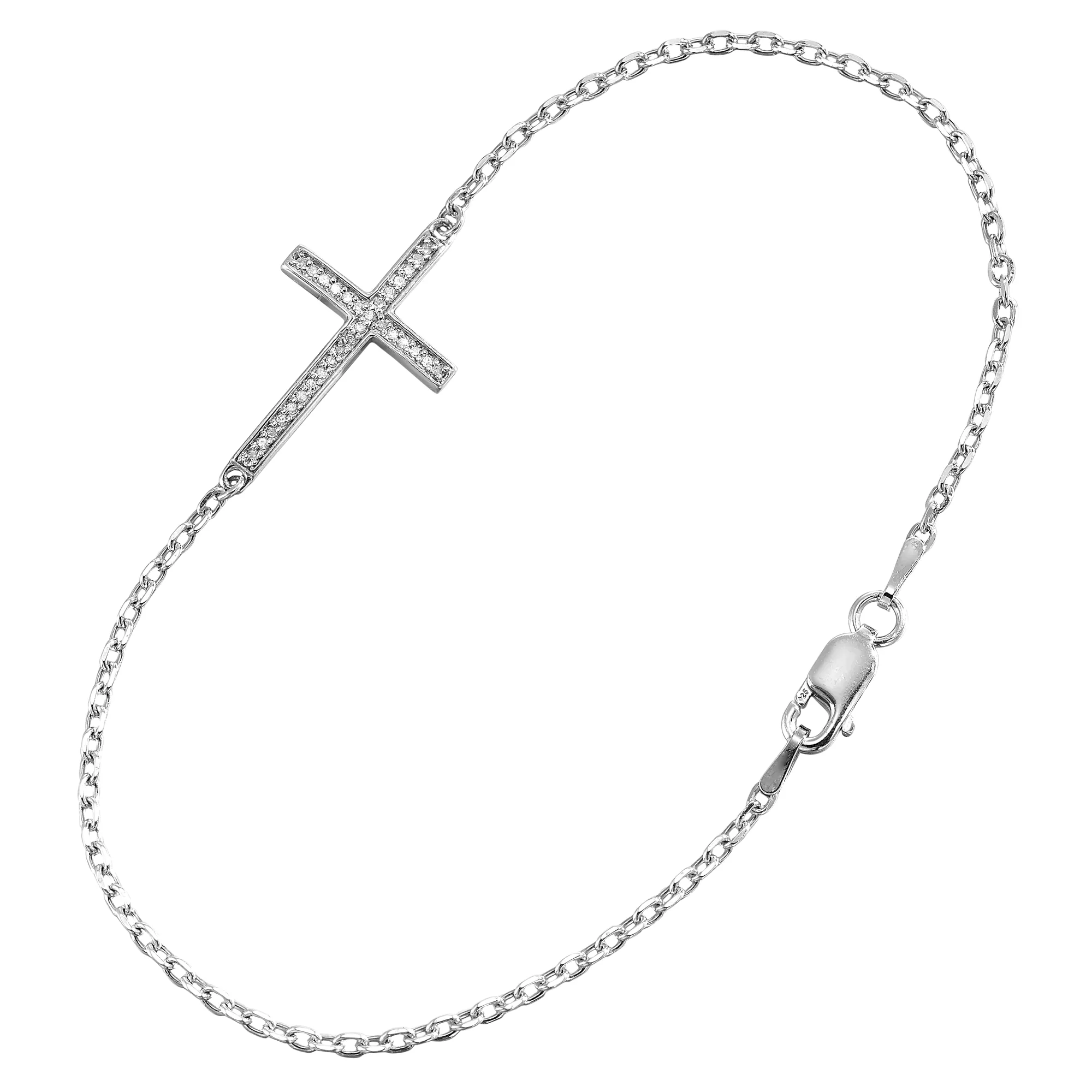Silver Diamond 1/10Ctw Bracelet view 2