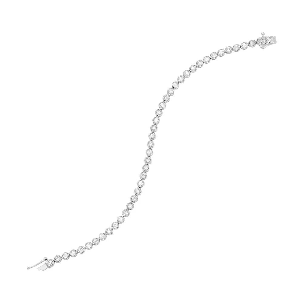 14Kt White Gold Diamond 3Ctw Bracelet
