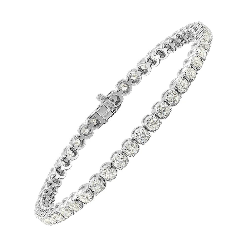 14Kt White Gold Diamond 5Ctw Bracelet