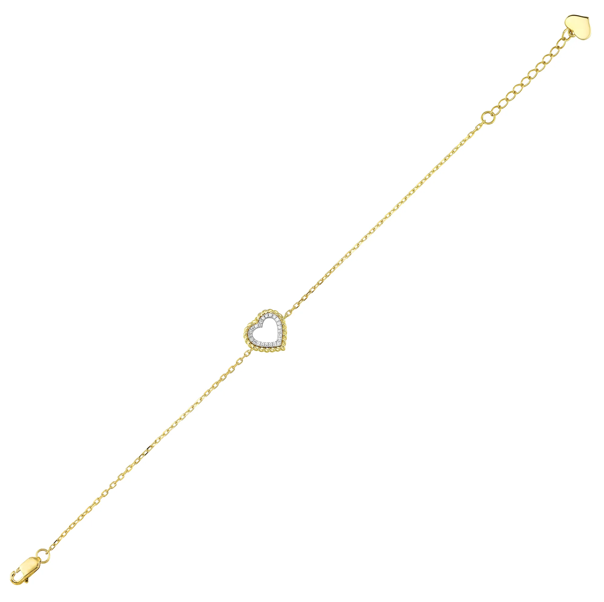 14Kt Yellow Gold Diamond 1/20Ctw Bracelet