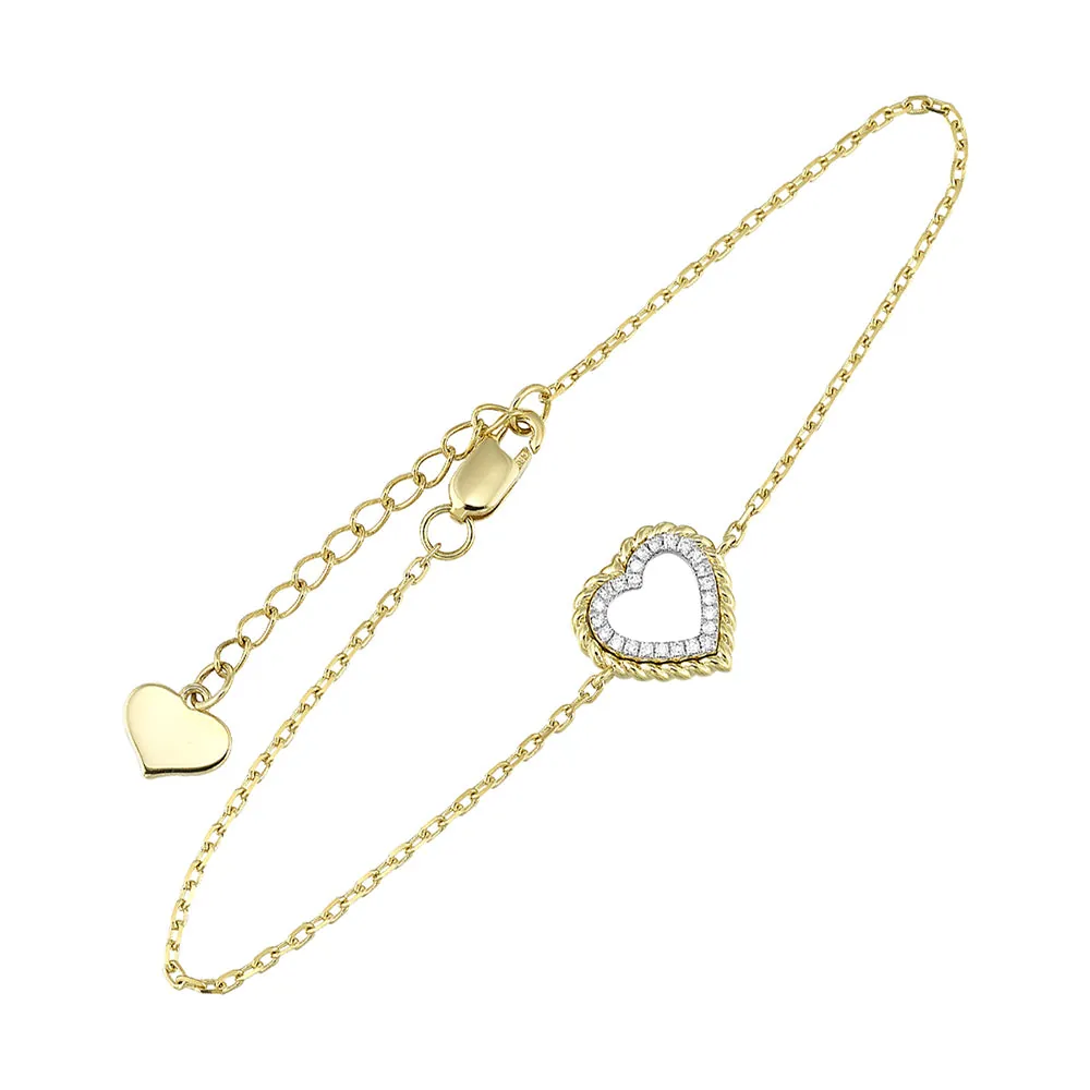 14Kt Yellow Gold Diamond 1/20Ctw Bracelet