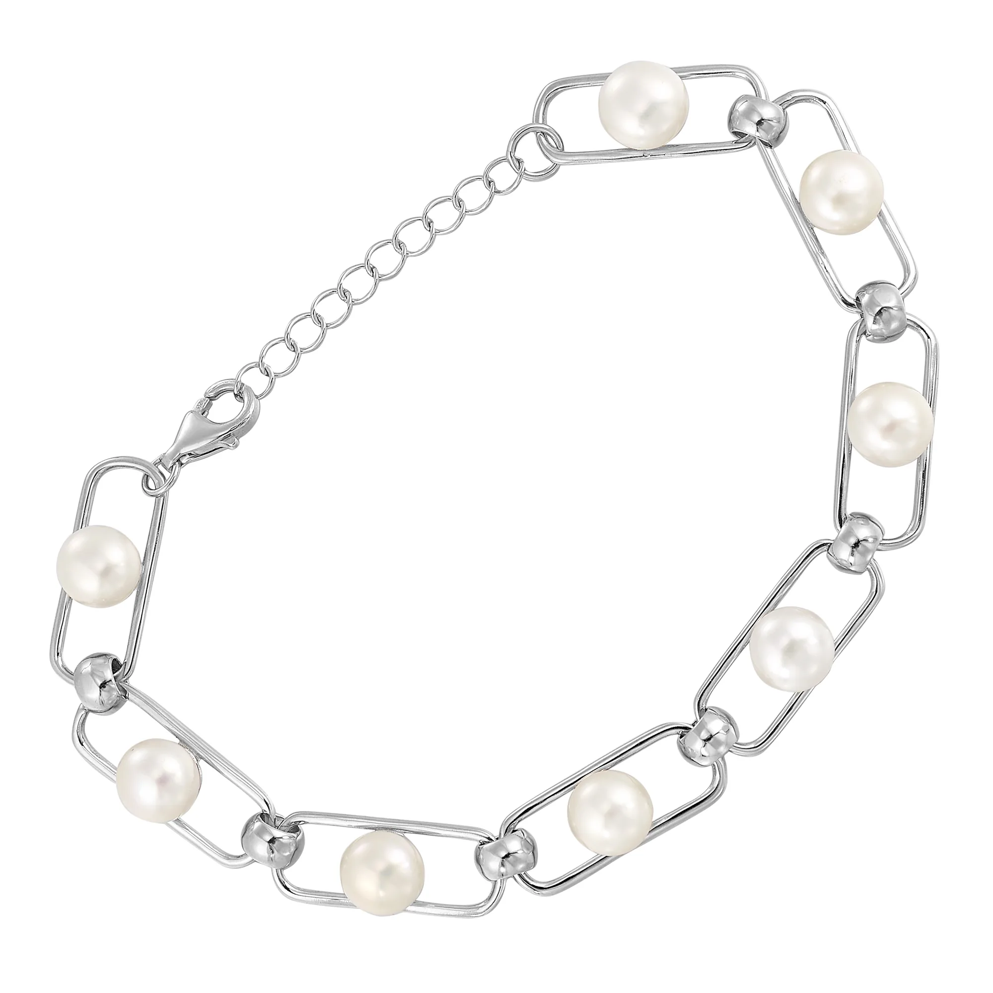 Silver Pearl Bracelet view 2