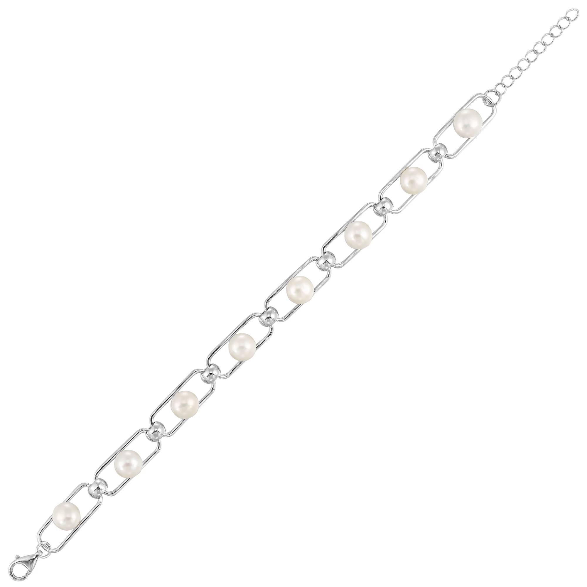 Silver Pearl Bracelet