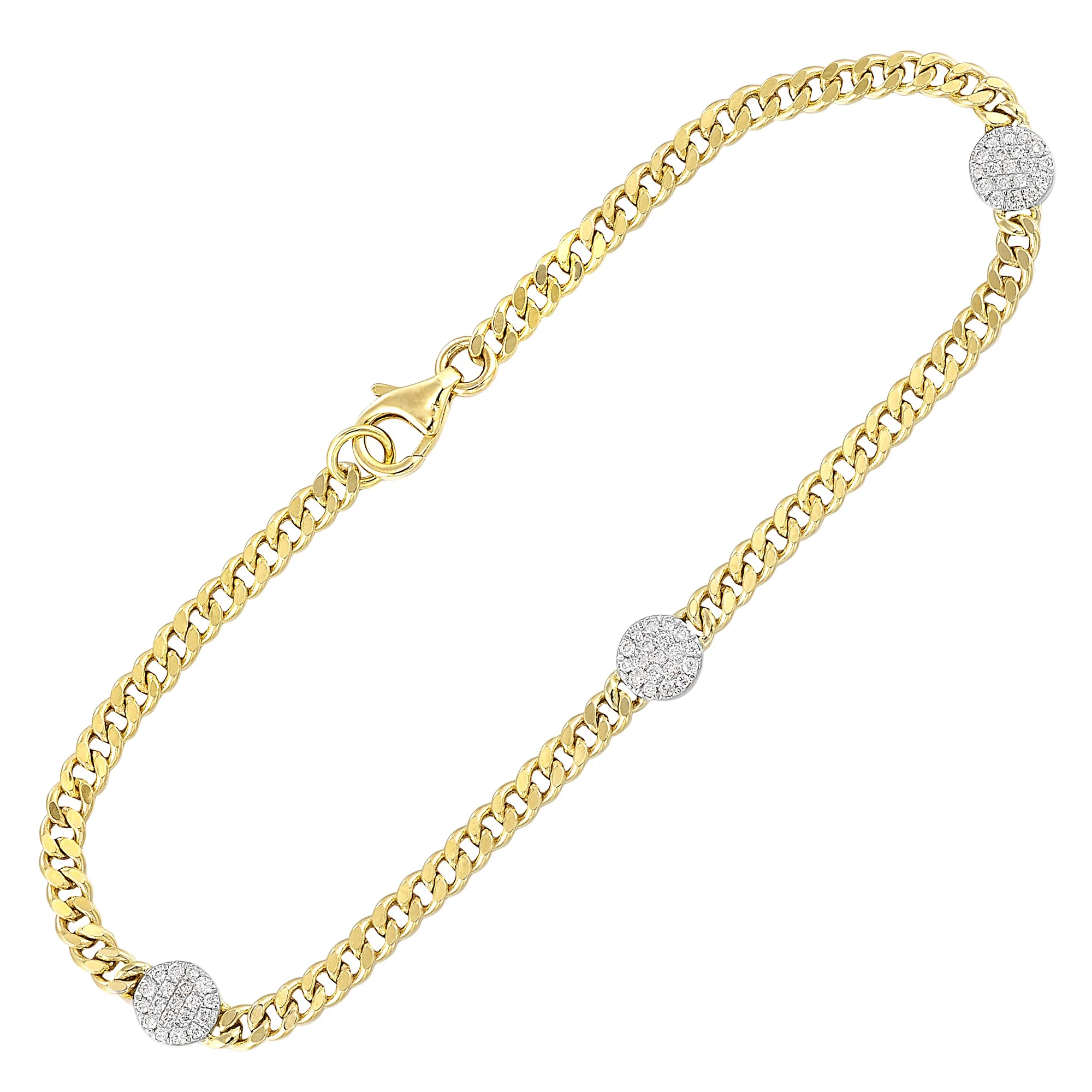 14Kt Yellow Gold Diamond 1/6Ctw Bracelet view 2