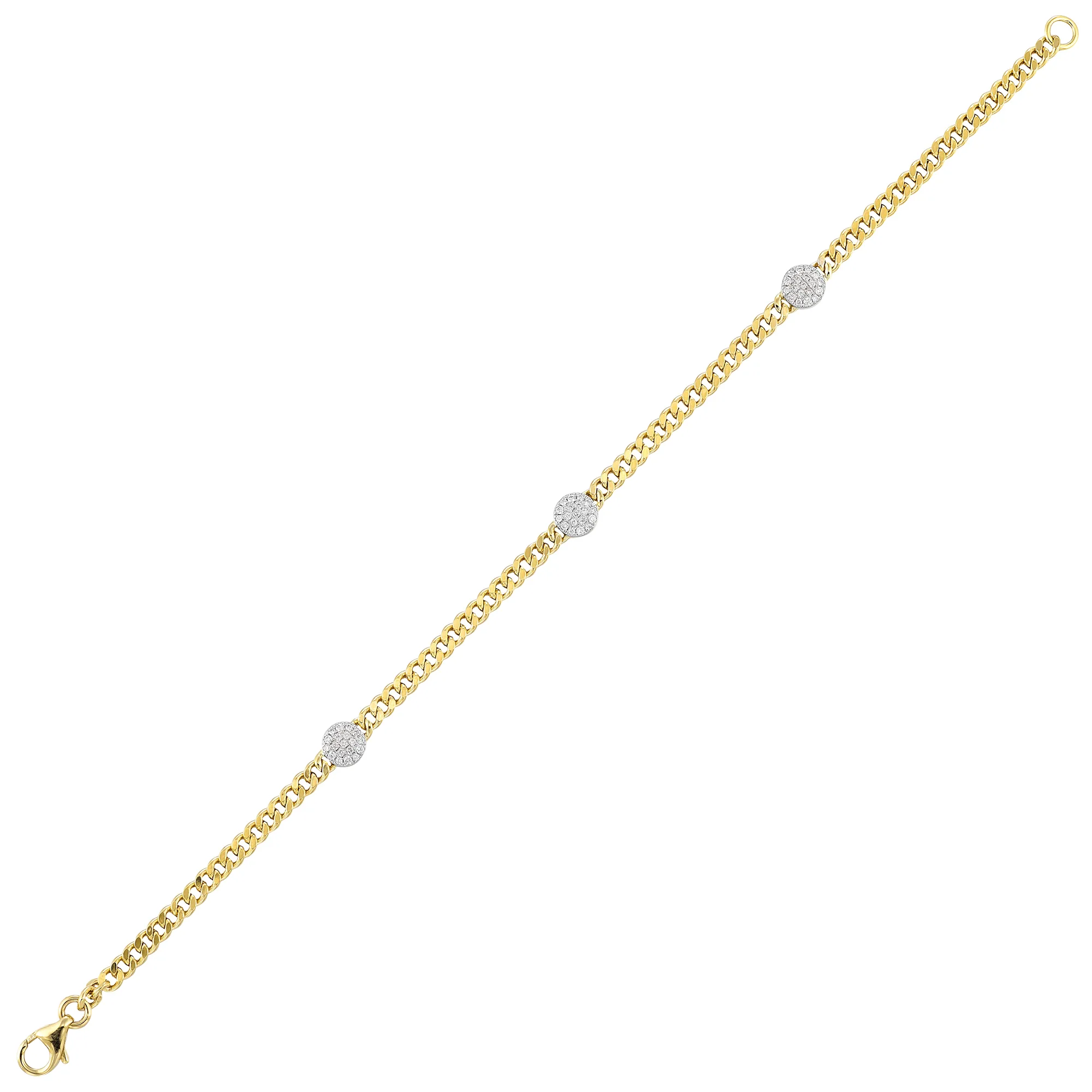 14Kt Yellow Gold Diamond 1/6Ctw Bracelet