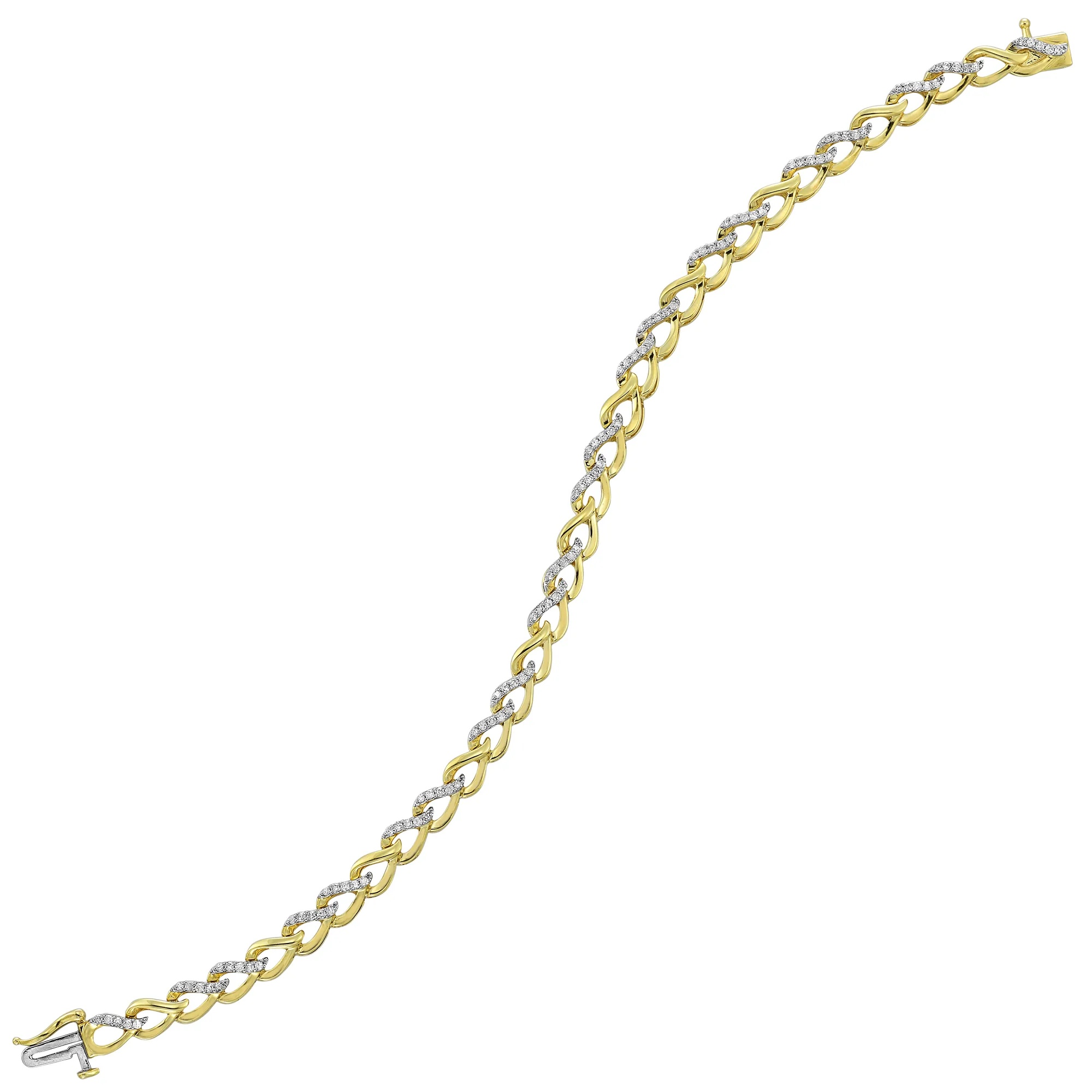 10Kt Yellow Gold Diamond 1/2Ctw Bracelet