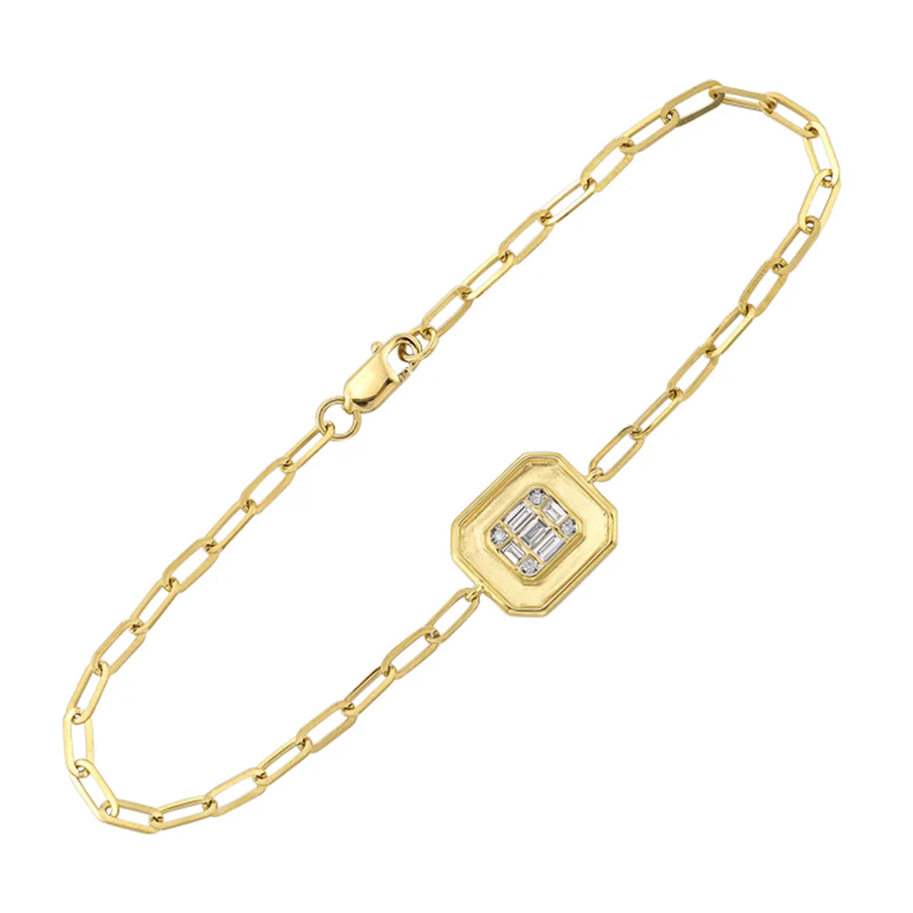 14Kt Yellow Gold Diamond 1/7Ctw Bracelet
