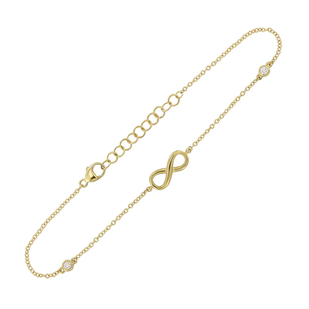 14Kt Yellow Gold Diamond 1/20Ctw Bracelet