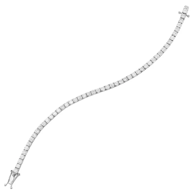 14Kt White Gold Diamond 3Ctw Bracelet